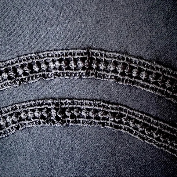 Sundays Zip Front Athletic Mini Dress Black Drop Waist Sporty Size Small - Picture 6 of 10